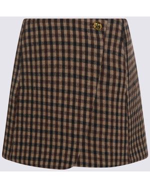 Ganni Wool Skirt - Brown