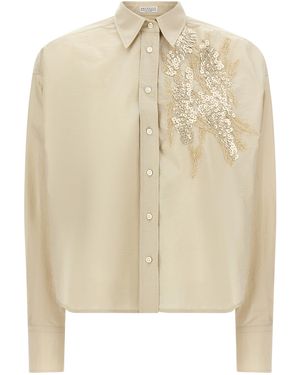 Brunello Cucinelli Cotton Blouse - Natural