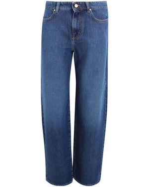 Max Mara Trousers Cotton - Blue