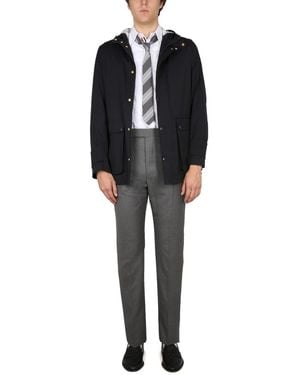Thom Browne Nylon Parka Polyester Jacket - Black