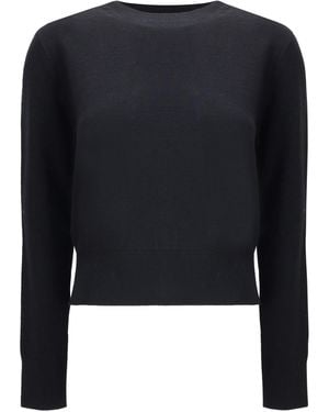 Ami Paris Ami De Coeur Jumper Merino Wool Ovis Aries - Black
