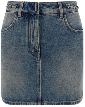 Givenchy Denim Mini Skirt - Blue