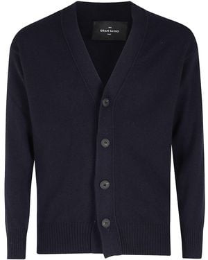 Gran Sasso Cardigan Bottoni - Blue