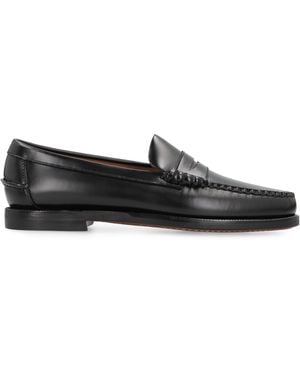 Sebago Classic Dan Moccasins Leather Loafers - Black