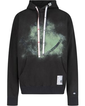 Maison Mihara Yasuhiro Smiley Face Hoodie - Black