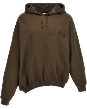 Magliano Logo-Embroidered Cotton Hoodie - Green