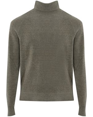 Rrd Velvet Turtleneck Knit Jumper - Green