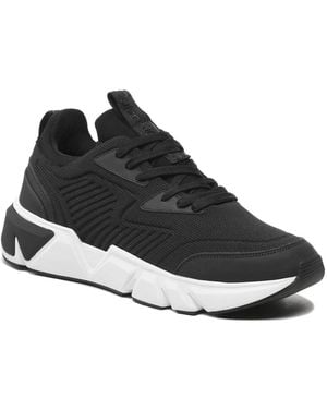 Calvin Klein Pro Runn Lace-Up Knit Sneakers - Black