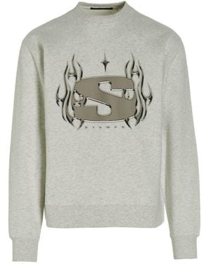 Stampd Chrome Flame Sweatshirt - Gray