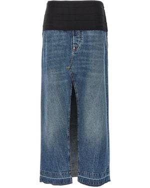 Stella McCartney Tuxedo Band Skirt - Blue