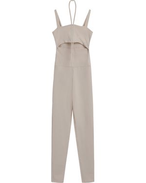 Live The Process Elastic Jumpsuit Polyamide Jumpsuits - White
