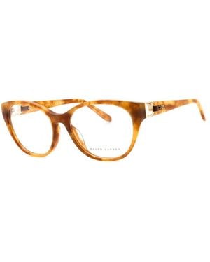 Ralph Lauren Eyeglasses Cat Eye Full Rim, Light Havana Frame And Clear Demo Lenses Lens Rl6235Qu6083 Sunglasses - Brown