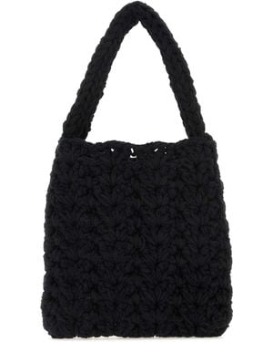 Marco Rambaldi Cotton Blend Handbag - Black