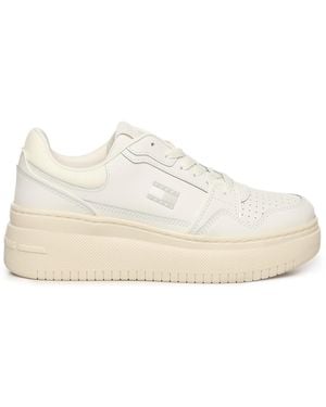 Tommy Hilfiger Leather Sneakers - White