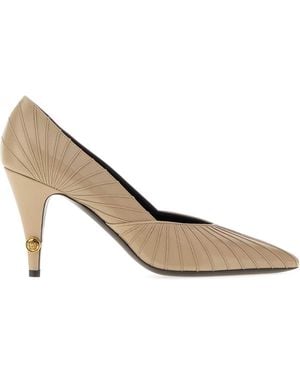 Versace Nappa Leather Pumps - Brown