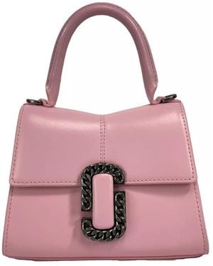 Marc Jacobs The St Mini Top Handle Satchel Crossbody Bag Leather - Pink