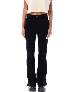 Amiri High-Rise Kick Flare Denim Trousers - Black