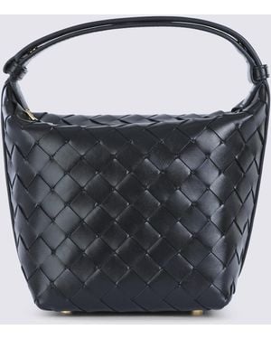 Bottega Veneta Leather Candy Wallace Pouches - Black