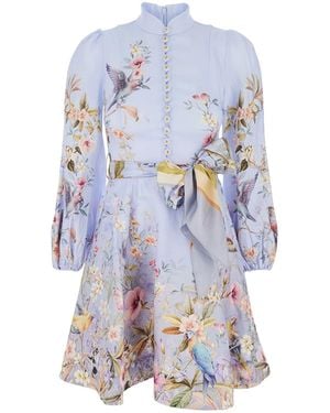 Zimmermann Rebellion Linen Mini Dress - White