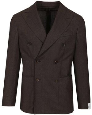 Caruso Butterfly Blazer Wool Jacket - Black