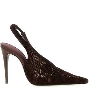 Magda Butrym Crochet Slingback - Brown