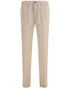 PT Torino Linen Trousers - Natural