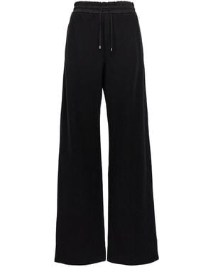 Saint Laurent Straight Leg Pants With Drawstring - Black