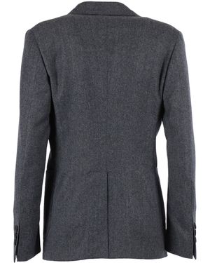 The Gigi Double-Breasted Jacket Virgin Wool Double Breasted - Grey