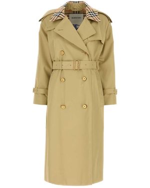 Burberry Sage Gabardine Trench Coat - Multicolour