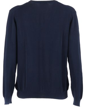 SLOWEAR ZANONE Crew Neck Jumper Cotton Crewneck - Blue
