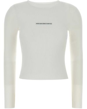 Alexander Wang Stretch Nylon T-Shirt - White