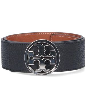 Tory Burch 'miller' Reversible Belt - Black