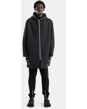 Rick Owens Gimp Mac Zipped Hooded Coat - Black
