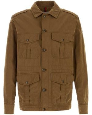 Moncler Biscuit Cotton Blend Amnicon Jacket - Brown