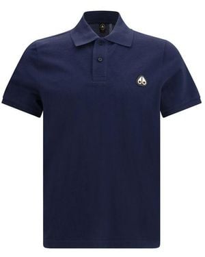 Moose Knuckles Cotton Polo Shirt - Blue