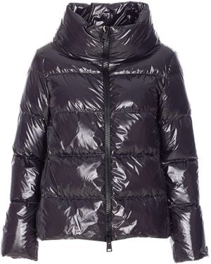 Herno Gloss Cape Down Jacket - Blue