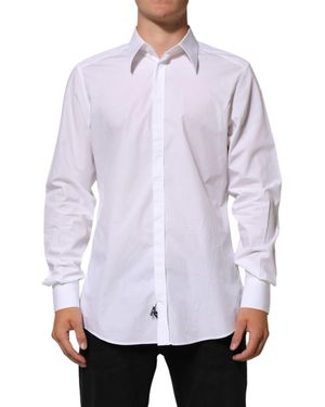 Dolce & Gabbana Cotton Martini Formal Dress Shirt - Purple
