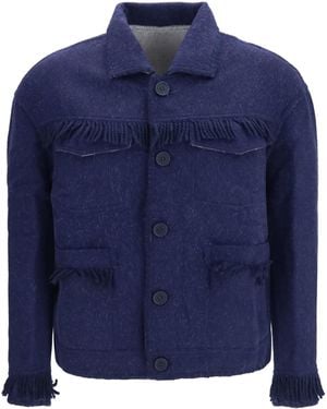 BAZISZT Vedu Reversible Alpaca And Wool-Blend Jacket - Blue