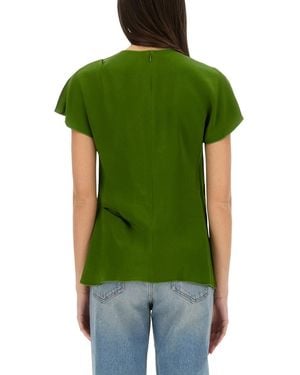 Victoria Beckham Tops With Folds Acetate Viscose - Green