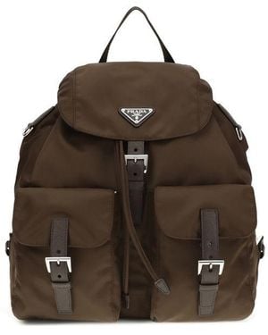 Prada Recycled Polyamide Backpack - Brown