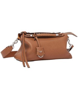 Fendi Shoulder Bag By The Way Saddlery Leather Handbags - Brown