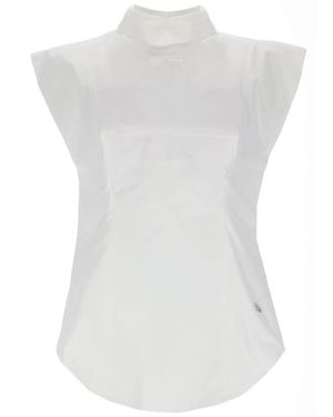 Jean Paul Gaultier Sleeveless Inverted Shirt - White