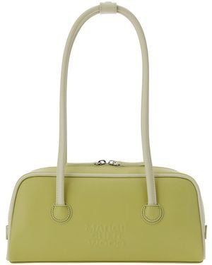 Marge Sherwood Shoulder Bag Soft Baguette (Piping) - Green