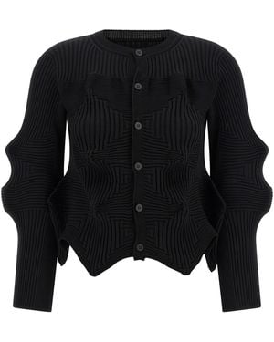 Issey Miyake 'Linkage' Cardigan - Black