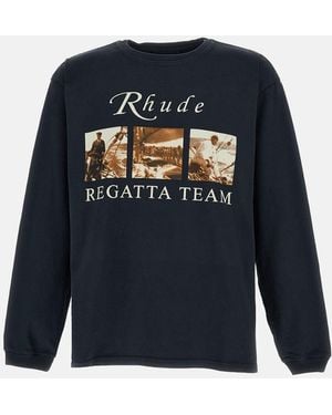 Rhude Regatta' Long-Sleeve T-Shirt - Blue