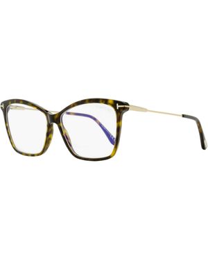 Tom Ford Butterfly Block Eyeglasses Tf5687-B 052 Havana- 56Mm Ft5687 Plastic (Acetate)/Metal - Black