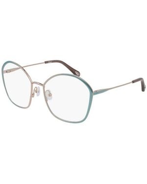 Chloé Chloe Eyeglasses Butterfly Full Rim, - Frame And Clear Demo Lenses Lens Ch0017O005 Sunglasses - Metallic