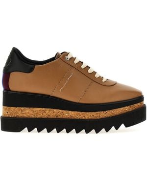 Stella McCartney Cork-Wedge Platform Flat - Brown