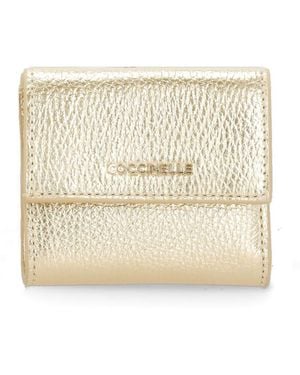 Coccinelle Metallic Soft Wallet - Natural