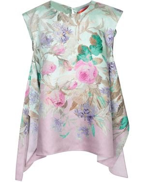 La DoubleJ Floral Silk Top - Multicolor